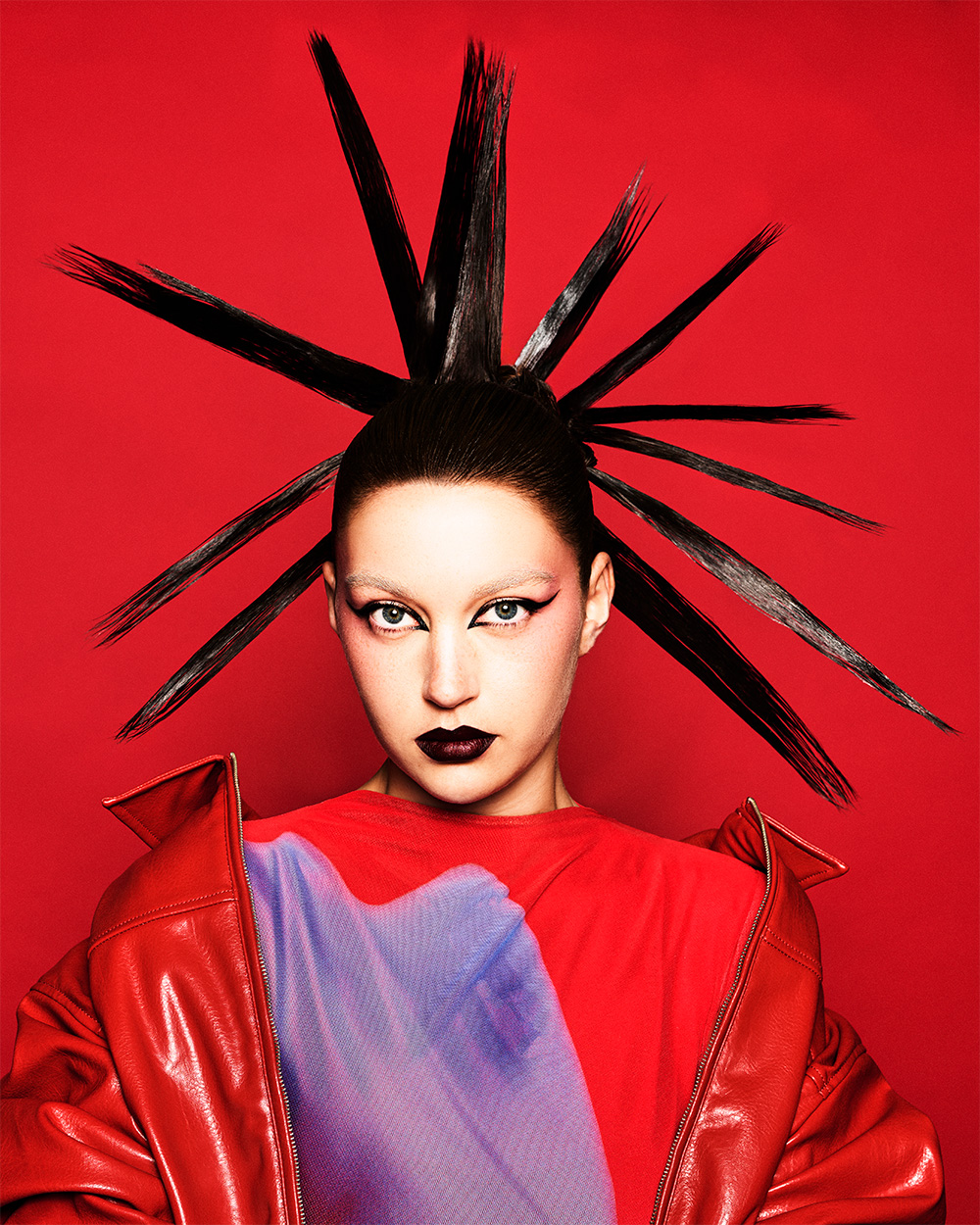 Kelly Rowney - BHA North Eastern Hairdresser of the Year 2025 - Sleek Spiked Updo